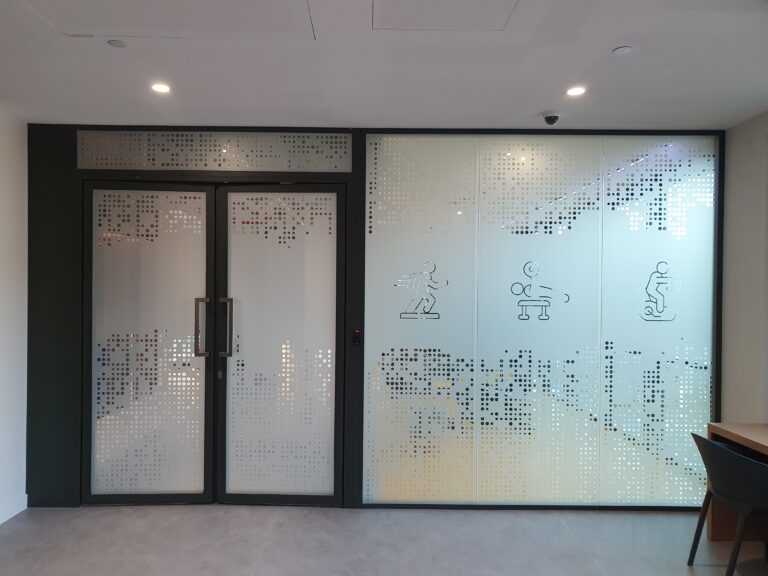 Frosted Sticker on Glass - Fly Dubai Corporate Office Warsan