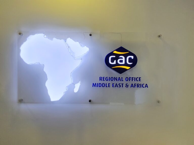 Illuminated GAC Corporate Office Signage